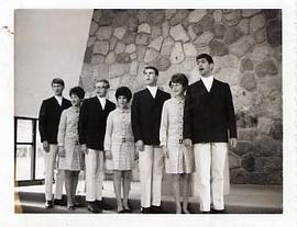 Front Seven singing in the chapel