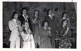 Music group, Selah, performing in the chapel