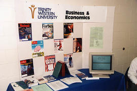 Promotional booth for Business and Economics