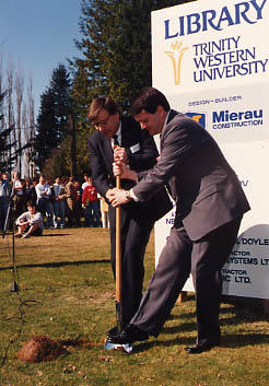 Ground-breaking ceremony for the new library