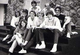 Residence Directors on the steps of the chapel