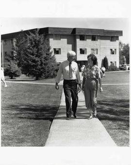 John Klassen and Kelsey Haskett walking together