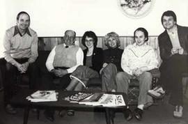 Members of the Student Affairs Committee seated on a couch