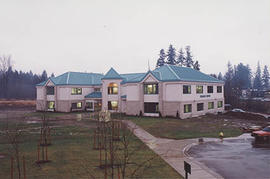 Construction of nearly completed Fosmark Building