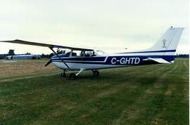 A TWU plane parked at the Langley Airport