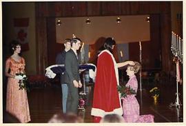 Homecoming queen being crowned