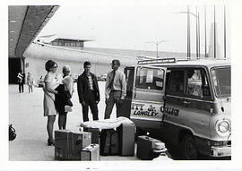 Students being picked up at the airport