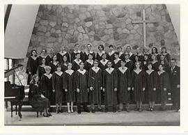 Choir posing in the chapel