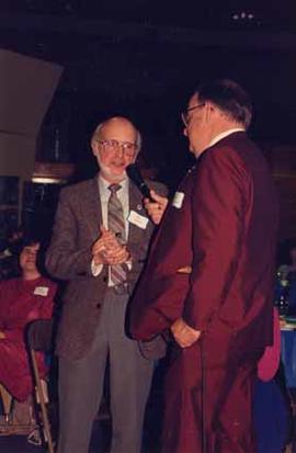 Dick Walters speaking at the "open mike" session