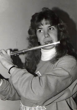 Judy Knerr playing her flute