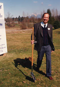 Ground-breaking ceremony for the new library