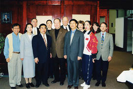 President Snider, various TWU professors, and visitors