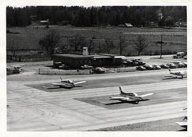 Aerial shot of the Langley Airport