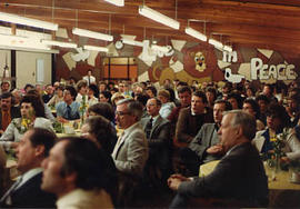 Faculty and staff gathering