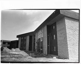 The exterior of Douglas Hall during renovations and additions