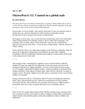 OttawaWatch 132: Counsel on a global scale.