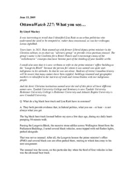 OttawaWatch 227: What you see...