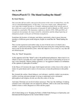 OttawaWatch 172: The bland leading the bland?