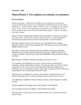 OttawaWatch 2: Two nations, two schools, two premiers.