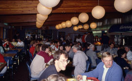 Students in the Douglas Hall cafeteria.
