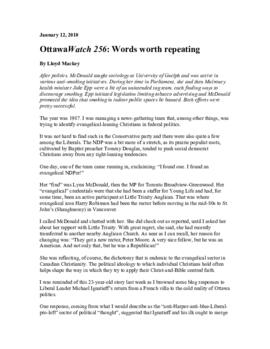 OttawaWatch 256: Words worth repeating.